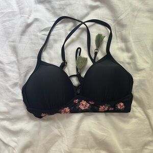 Floral bathing suit top